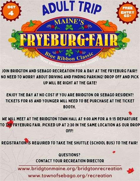 fryeburg fair schedule